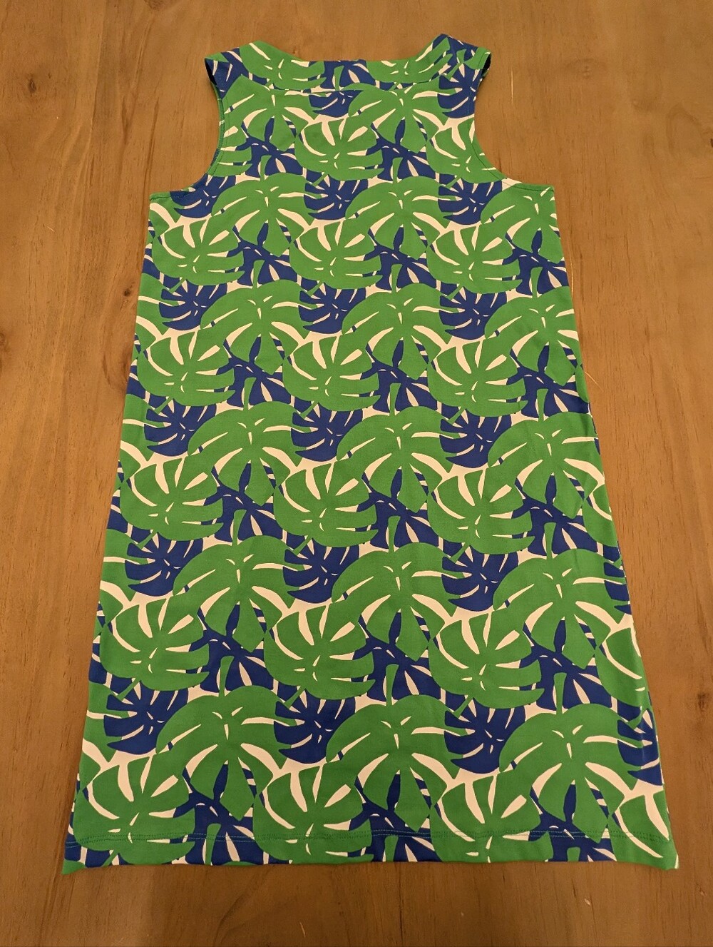 Sailor Sailor Yacht Club Shift Dress Green & Blue Tropical Print Women's M